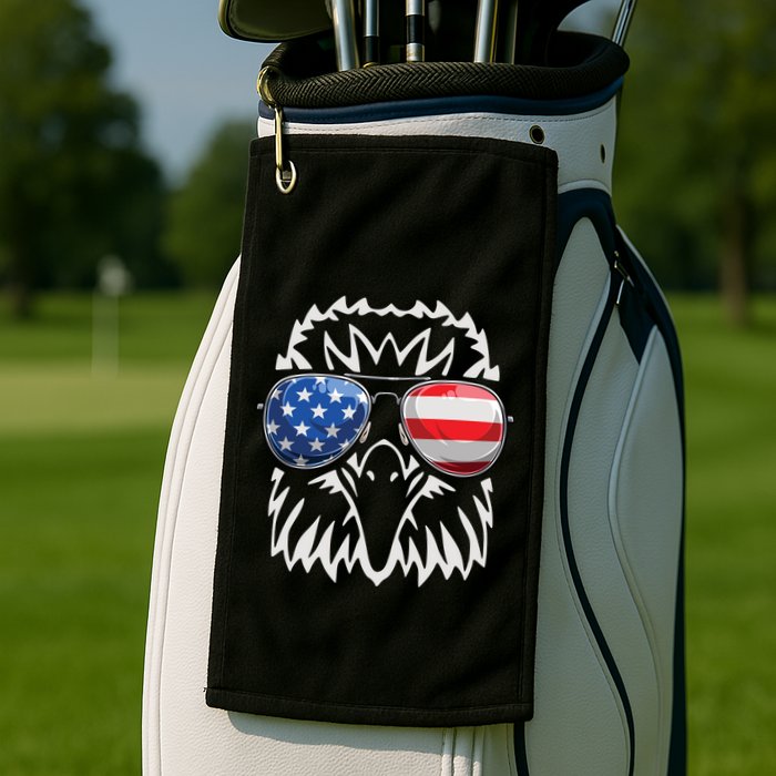 4th July American Eagle Flag Independence Day Golf Towel