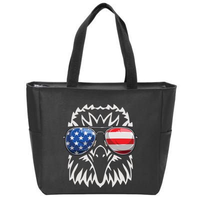 4th July American Eagle Flag Independence Day Zip Tote Bag