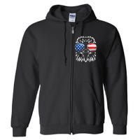 4th July American Eagle Flag Independence Day Full Zip Hoodie