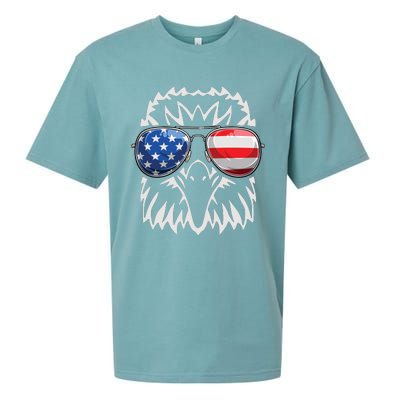 4th July American Eagle Flag Independence Day Sueded Cloud Jersey T-Shirt