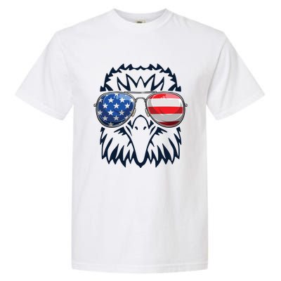 4th July American Eagle Flag Independence Day Garment-Dyed Heavyweight T-Shirt