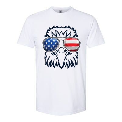 4th July American Eagle Flag Independence Day Softstyle CVC T-Shirt