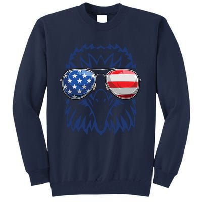 4th July American Eagle Flag Independence Day Tall Sweatshirt