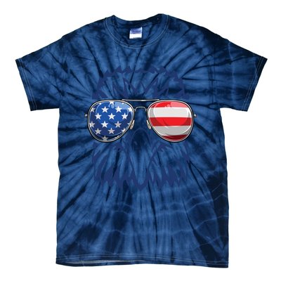 4th July American Eagle Flag Independence Day Tie-Dye T-Shirt