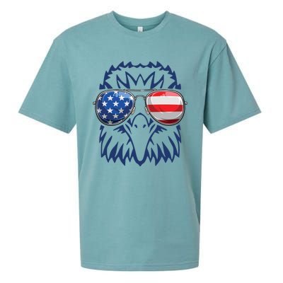 4th July American Eagle Flag Independence Day Sueded Cloud Jersey T-Shirt