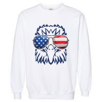 4th July American Eagle Flag Independence Day Garment-Dyed Sweatshirt