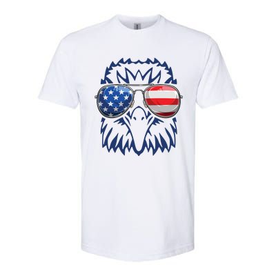 4th July American Eagle Flag Independence Day Softstyle CVC T-Shirt