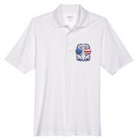 4th July American Eagle Flag Independence Day Men's Origin Performance Pique Polo