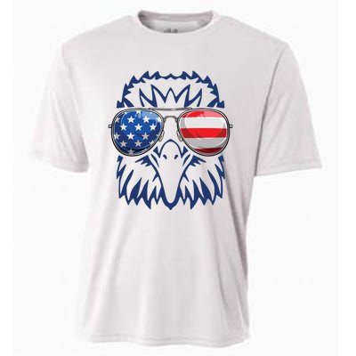 4th July American Eagle Flag Independence Day Cooling Performance Crew T-Shirt