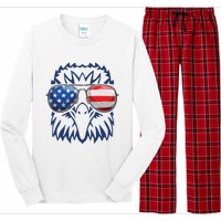 4th July American Eagle Flag Independence Day Long Sleeve Pajama Set