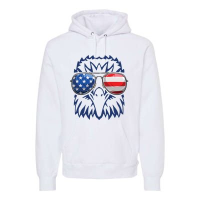 4th July American Eagle Flag Independence Day Premium Hoodie