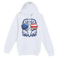 4th July American Eagle Flag Independence Day Premium Pullover Hoodie