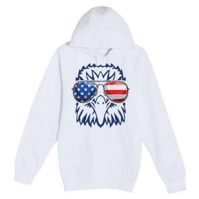 4th July American Eagle Flag Independence Day Premium Pullover Hoodie