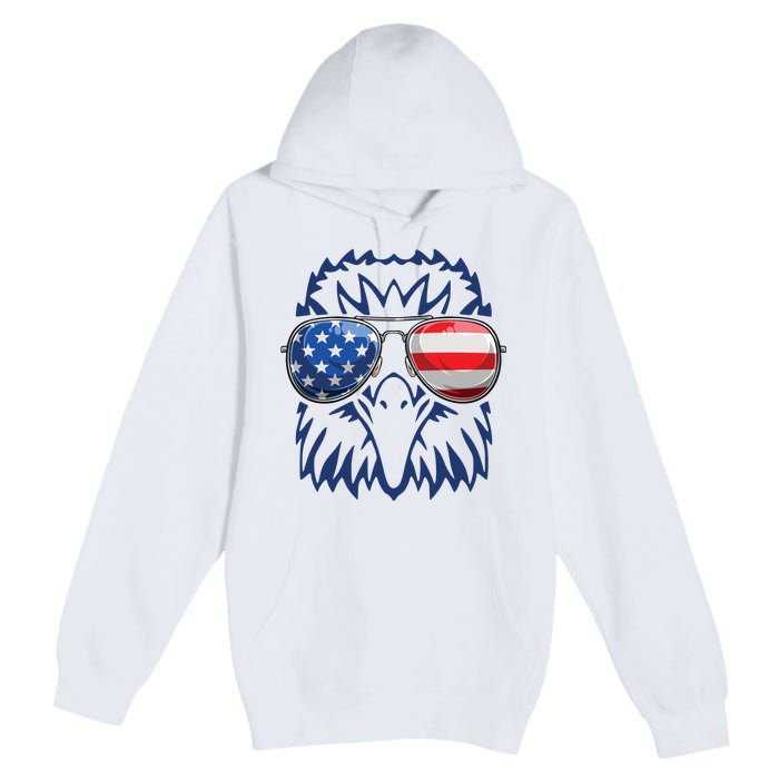 4th July American Eagle Flag Independence Day Premium Pullover Hoodie