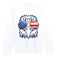 4th July American Eagle Flag Independence Day Premium Crewneck Sweatshirt