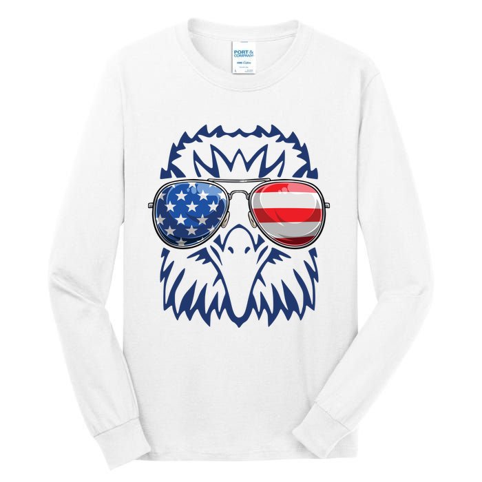 4th July American Eagle Flag Independence Day Tall Long Sleeve T-Shirt