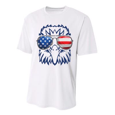 4th July American Eagle Flag Independence Day Performance Sprint T-Shirt