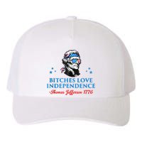 4th July Bitches Love Independence Thomas Jefferson Founding Yupoong Adult 5-Panel Trucker Hat