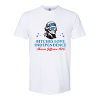 4th July Bitches Love Independence Thomas Jefferson Founding Softstyle CVC T-Shirt