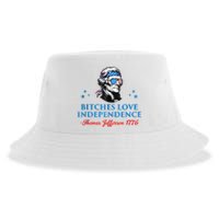 4th July Bitches Love Independence Thomas Jefferson Founding Sustainable Bucket Hat