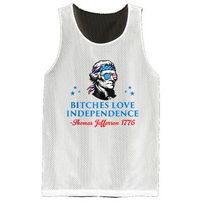 4th July Bitches Love Independence Thomas Jefferson Founding Mesh Reversible Basketball Jersey Tank