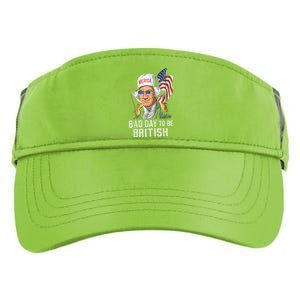 4th July Bad Day To Be British Patriotic George Washington Gift Adult Drive Performance Visor