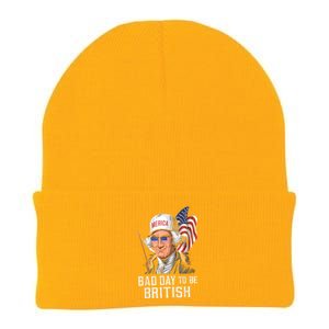 4th July Bad Day To Be British Patriotic George Washington Gift Knit Cap Winter Beanie