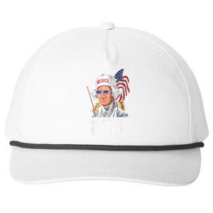 4th July Bad Day To Be British Patriotic George Washington Gift Snapback Five-Panel Rope Hat