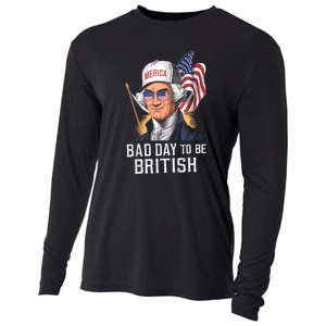 4th July Bad Day To Be British Patriotic George Washington Gift Cooling Performance Long Sleeve Crew