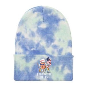 4th July Bad Day To Be British Patriotic George Washington Gift Tie Dye 12in Knit Beanie