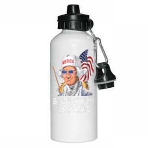 4th July Bad Day To Be British Patriotic George Washington Gift Aluminum Water Bottle