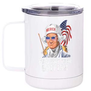 4th July Bad Day To Be British Patriotic George Washington Gift 12 oz Stainless Steel Tumbler Cup