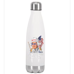 4th July Bad Day To Be British Patriotic George Washington Gift Stainless Steel Insulated Water Bottle