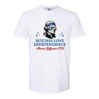 4th July Bitches Love Independence Thomas Jefferson Founding Softstyle CVC T-Shirt