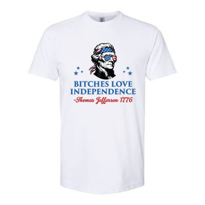 4th July Bitches Love Independence Thomas Jefferson Founding Softstyle CVC T-Shirt