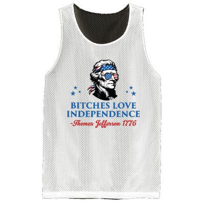 4th July Bitches Love Independence Thomas Jefferson Founding Mesh Reversible Basketball Jersey Tank