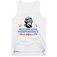 4th July Bitches Love Independence Thomas Jefferson Founding Tank Top