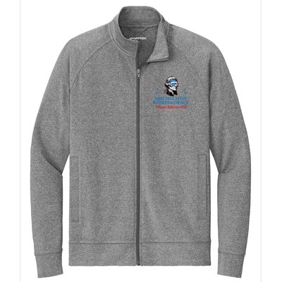 4th July Bitches Love Independence Thomas Jefferson Founding Stretch Full-Zip Cadet Jacket