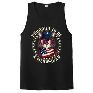 4th July Cat Lover Purroud To Be A Meowican American Cat PosiCharge Competitor Tank