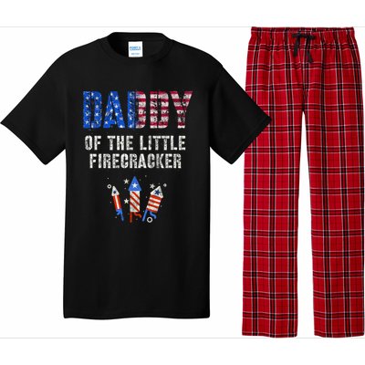 4th July Dad Of The Little Firecracker Birthday Squad Gift Pajama Set