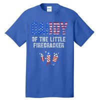 4th July Dad Of The Little Firecracker Birthday Squad Gift Tall T-Shirt