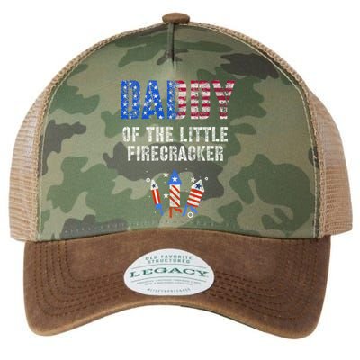 4th July Dad Of The Little Firecracker Birthday Squad Cute Gift Legacy Tie Dye Trucker Hat