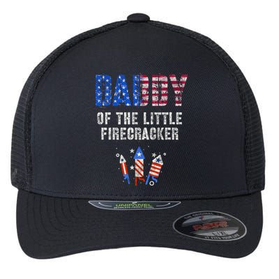 4th July Dad Of The Little Firecracker Birthday Squad Cute Gift Flexfit Unipanel Trucker Cap