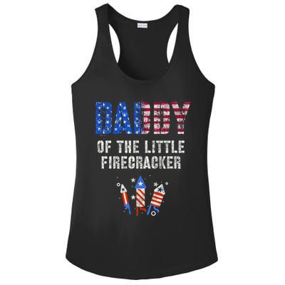 4th July Dad Of The Little Firecracker Birthday Squad Cute Gift Ladies PosiCharge Competitor Racerback Tank