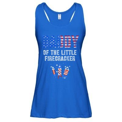 4th July Dad Of The Little Firecracker Birthday Squad Cute Gift Ladies Essential Flowy Tank