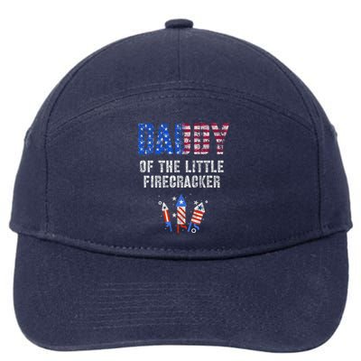 4th July Dad Of The Little Firecracker Birthday Squad Cute Gift 7-Panel Snapback Hat