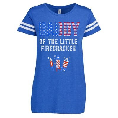 4th July Dad Of The Little Firecracker Birthday Squad Cute Gift Enza Ladies Jersey Football T-Shirt