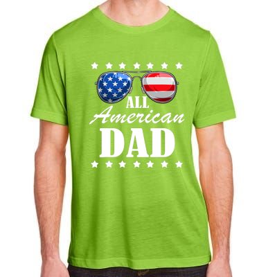 4th July Dad Gift | All American Patriot USA Dad Adult ChromaSoft Performance T-Shirt