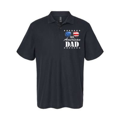 4th July Dad Gift | All American Patriot USA Dad Softstyle Adult Sport Polo