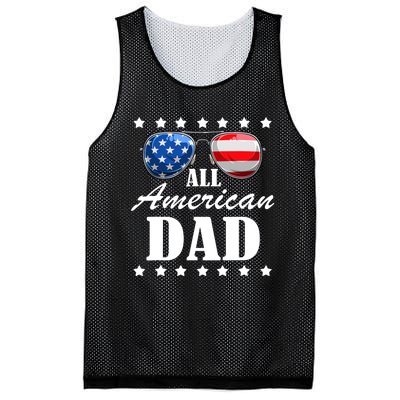 4th July Dad Gift | All American Patriot USA Dad Mesh Reversible Basketball Jersey Tank